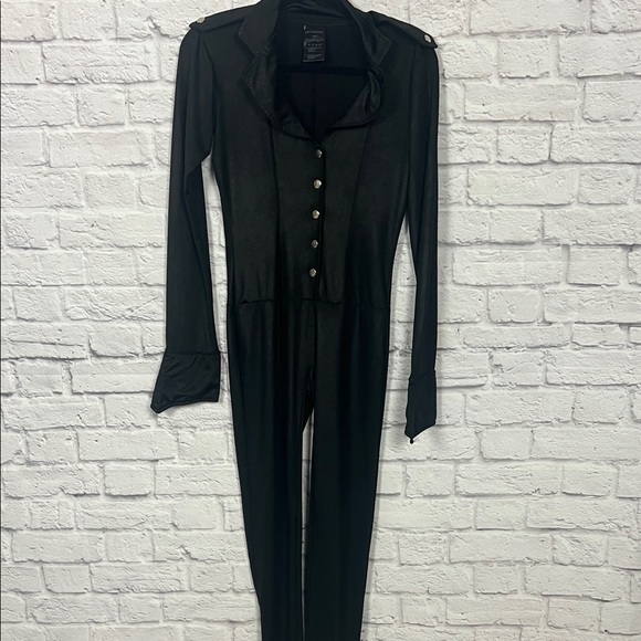 Leg Avenue Pants - Leg Avenue Police Black Button-Up Jumpsuit